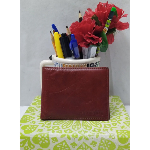 Ben Sherman Brown Leather Credit Card ID Window Bifold Man Wallet - Picture 1 of 15